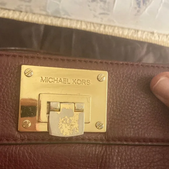 Genuine Michael Kors  Merlot Leather Satchel - Picture 4 of 14